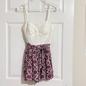 lily rose tie floral romper